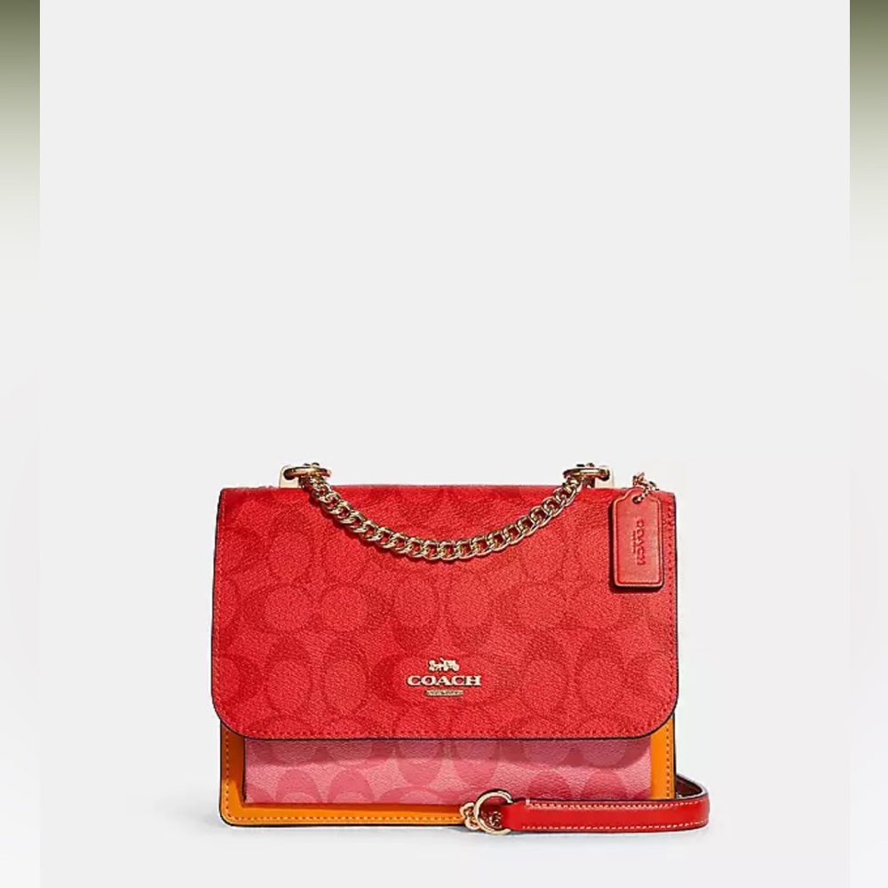 Coach Klare Crossbody in Blocked Signature Canvas.
